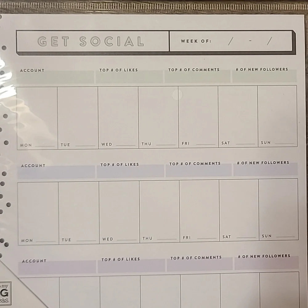 The Happy Planner Get Social Filler Paper